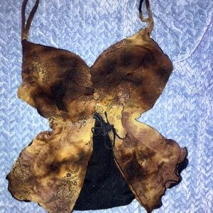 Brown and Black Lace Camisole
